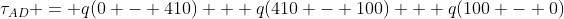 	au_{AD} = q(0 - 410) + q(410 - 100) + q(100 - 0)