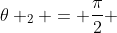 	heta _{2} = frac{pi}{2} + alpha