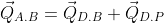 vec{Q}_{A.B}=vec{Q}_{D.B}+vec{Q}_{D.P}