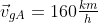 \large \vec{v}_{gA}=160\tfrac{km}{h}\hspace{0.3em} a\hspace{0.3em} 30^{\circ}\hspace{0.3em}oeste