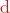 {\color{Red} \textrm{d}}