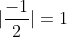 |frac{1}{2}|+|frac{-1}{2}|=1