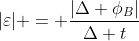 |varepsilon| = frac{|Delta phi_B|}{Delta t}