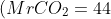 (Mr CO_{2}=44)