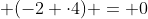 (+1 cdot 2) + (bcdot 1) + (-2 cdot4) = 0