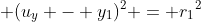 (u_x - x_1)^2 + (u_y - y_1)^2 = {r_1}^2