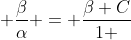 0,9 ; frac{eta}{alpha} = frac{eta C}{1 + alpha C}