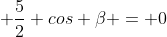 (sen^2 alpha ) x^2 - 9(sen alpha)(coseta) + frac{5}{2} cos eta = 0