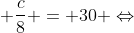 frac{366-c}{15} + frac{c}{8} = 30 Leftrightarrow