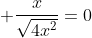 4^{log_2sen(x)}+ log_4^{cos(2x)}+ frac{x}{sqrt{4x^2}}=0