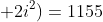 1000 	imes (1+2i + i + 2i^2)=1155