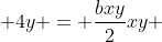 (x - 1)^2 -1 + frac{a}{2}y^2 + 4y = frac{bxy}{2}xy + 1- frac{c}{2}
