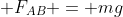 F_{CD} + F_{AB} = mg