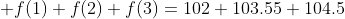  f(1)+f(2)+f(3)=102+103.55+104.5