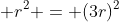 (AE)^{2} + r^{2} = (3r)^{2}