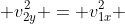 v_{2x}^{2} + v_{2y}^{2} = v_{1x}^{2} + v_{1y}^{2}