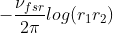 - \frac{\nu_{fsr}}{2\pi}log(r_1 r_2)
