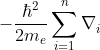 \hat{H}_T^{'}\approx -\frac{\hbar^{2}}{2m_e}\sum_{i=1}^{n}\nabla_i^{\; 2}-\sum_{i=1}^{n}\frac{Ze^2}{4\pi\varepsilon_0r_i}+\sum_{i=1}^{n-1}\sum_{j=i+1}^{n}\frac{e^{2}}{4\pi\varepsilon_0r_{ij}}