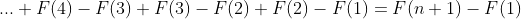 F(n+1)-F(1)