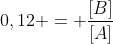 0,12 = frac{[B]}{[A]}