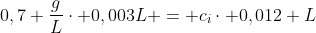 0,7 frac{g}{L}cdot 0,003L = c_icdot 0,012 L