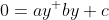 0=ay^+by+c