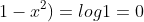 log(x^2+1-x^2)=log1=0