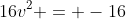 -4u^{2}+16v^{2} = -16