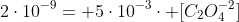 2cdot10^{-9}= 5cdot10^{-3}cdot [C_2O_4^{-2}]