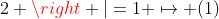 left | Z+2 
ight |=1 mapsto (1)