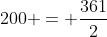 200 = frac{361}{2}+F_{at}