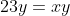 23x+23y=xy