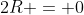 2R = 0+frac{gcdot Delta t^2}{2}