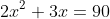 A cottage industry produces a certain number of pottery articles in a day. It was observed on a particular day that the cost of production of each article (in rupees) was 3 more than twice the number of articles produced on that day. If the total cost of production on that day was 90, find the number of articles produced and the cost of each article ?