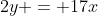 2y = 17x+3n