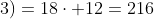 2acdot (a+3)=18cdot 12=216