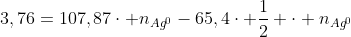 3,76=107,87cdot n_{Ag^0}-65,4cdot frac{1}{2} cdot n_{Ag^0}