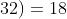 x+(x+32)=18+(18+32)=68