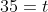 frac{-5}{3}cdot t+35=t+10