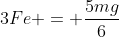 3Fe = frac{5mg}{6}
