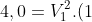 4,0=V_{1}^{2}.(1+frac{71,0}{1225})