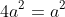 4a^{2}=a^{2}+6a+9+36