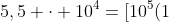5,5 cdot 10^4=[10^5(1+i)-6cdot 10^4]cdot (1+i)