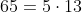 65=5cdot13