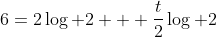 6=2log 2 + frac{t}{2}log 2