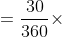 = Area of bigger sector - Area of smaller sector