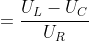 tan\varphi =\frac{U_{L}-U_{C}}{U_{R}}