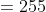 \mu =255