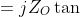 Z_{S} =jZ_{O}\tan \beta l