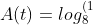 A(t)=log_{8}^{(1+t)^{6}}